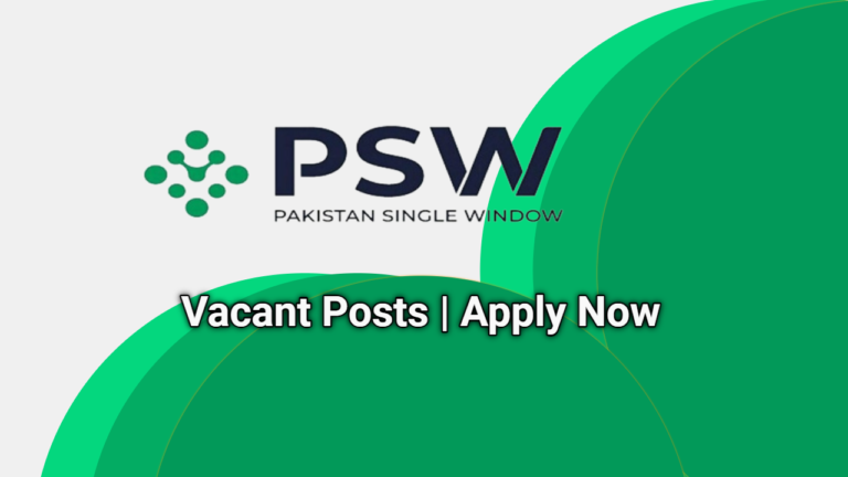 Pakistan Single Window PSW Jobs 2024 | Apply Online