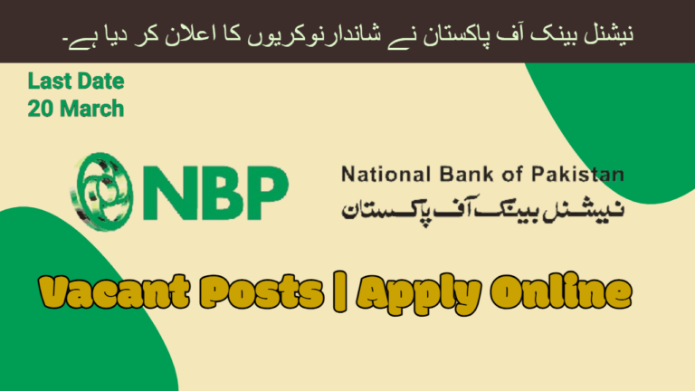 Latest National Bank of Pakistan NBP Jobs 2024 | Apply Online