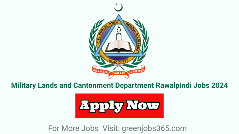 Military Lands and Cantonment Department MLC Jobs In Rawalpindi 2024