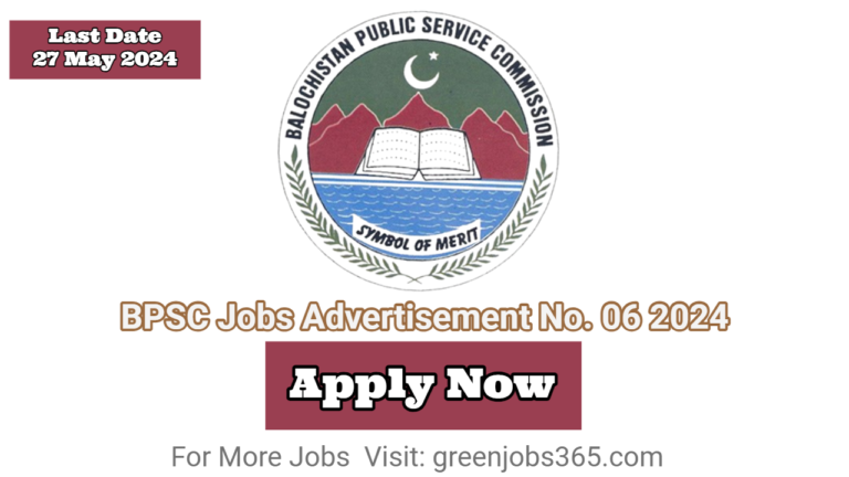 BPSC Jobs Advertisement No. 06 2024