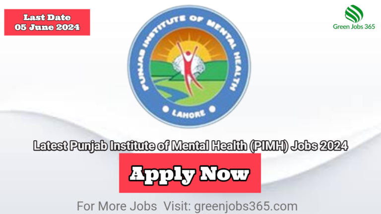 Latest Punjab Institute of Mental Health (PIMH) Jobs 2024