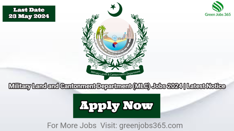 Military Land and Cantonment Department (MLC) Jobs 2024 | Latest Notice