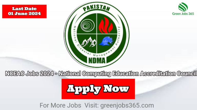 NDMA Jobs 2024 - National Disaster Management Authority