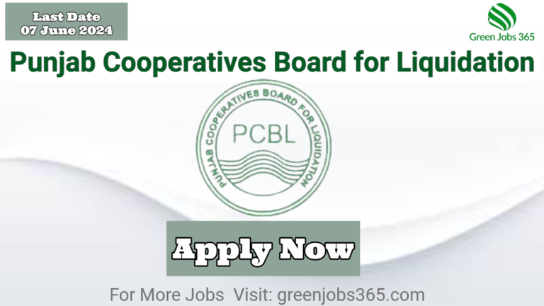 PCBL Jobs 2024 - Punjab Cooperatives Board for Liquidation