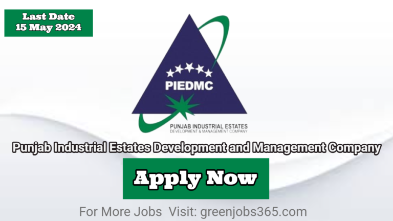 PIEDMC Jobs 2024 | Punjab Industrial Estates Development and Management Company