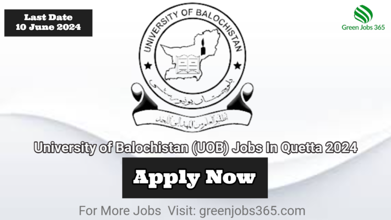 University of Balochistan (UOB) Jobs In Quetta 2024