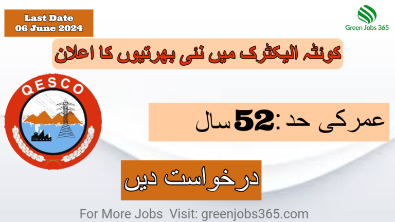 Latest Quetta Electric Supply Company (QESCO) Jobs In May 2024