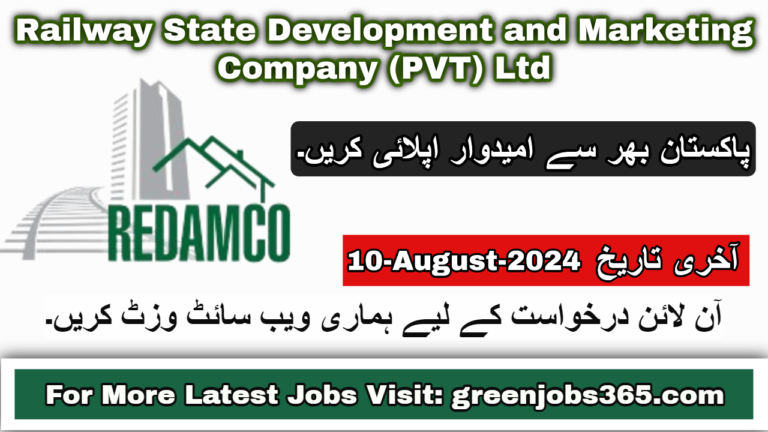 Latest REDAMCO Jobs In Islamabad July 2024 - Railway State Development and Marketing Company