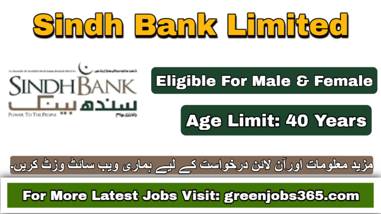 Latest Sindh Bank Limited Jobs In Karachi August Jobs 2024