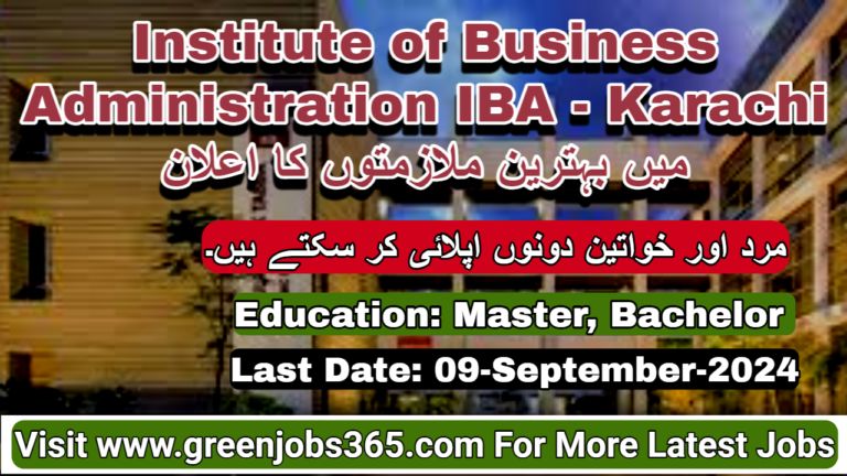 Latest IBA Jobs In Karachi September 2024 - Institute of Business Administration