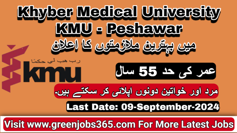 Latest KMU Jobs In Peshawar September 2024 - Khyber Medical University